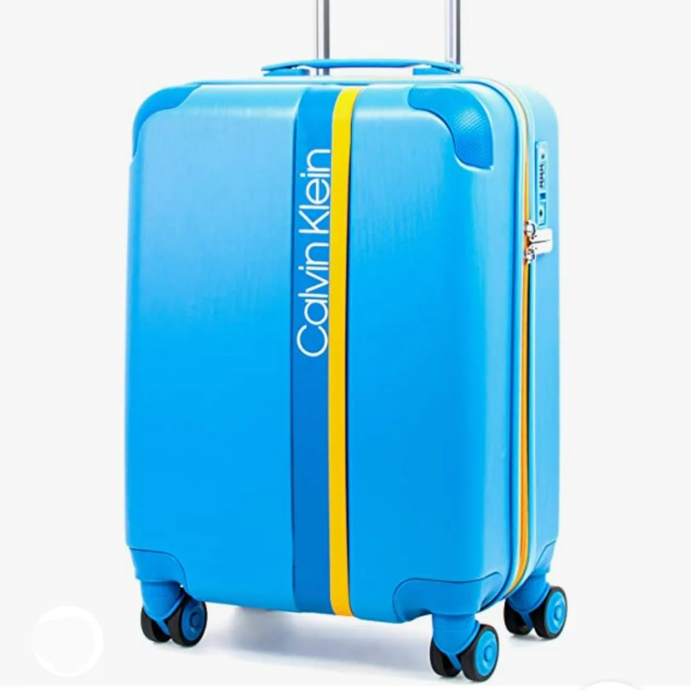 Calvin Klein Avenue Lanes Hardside Spinner Luggage with TSA Lock, Sky Bl…